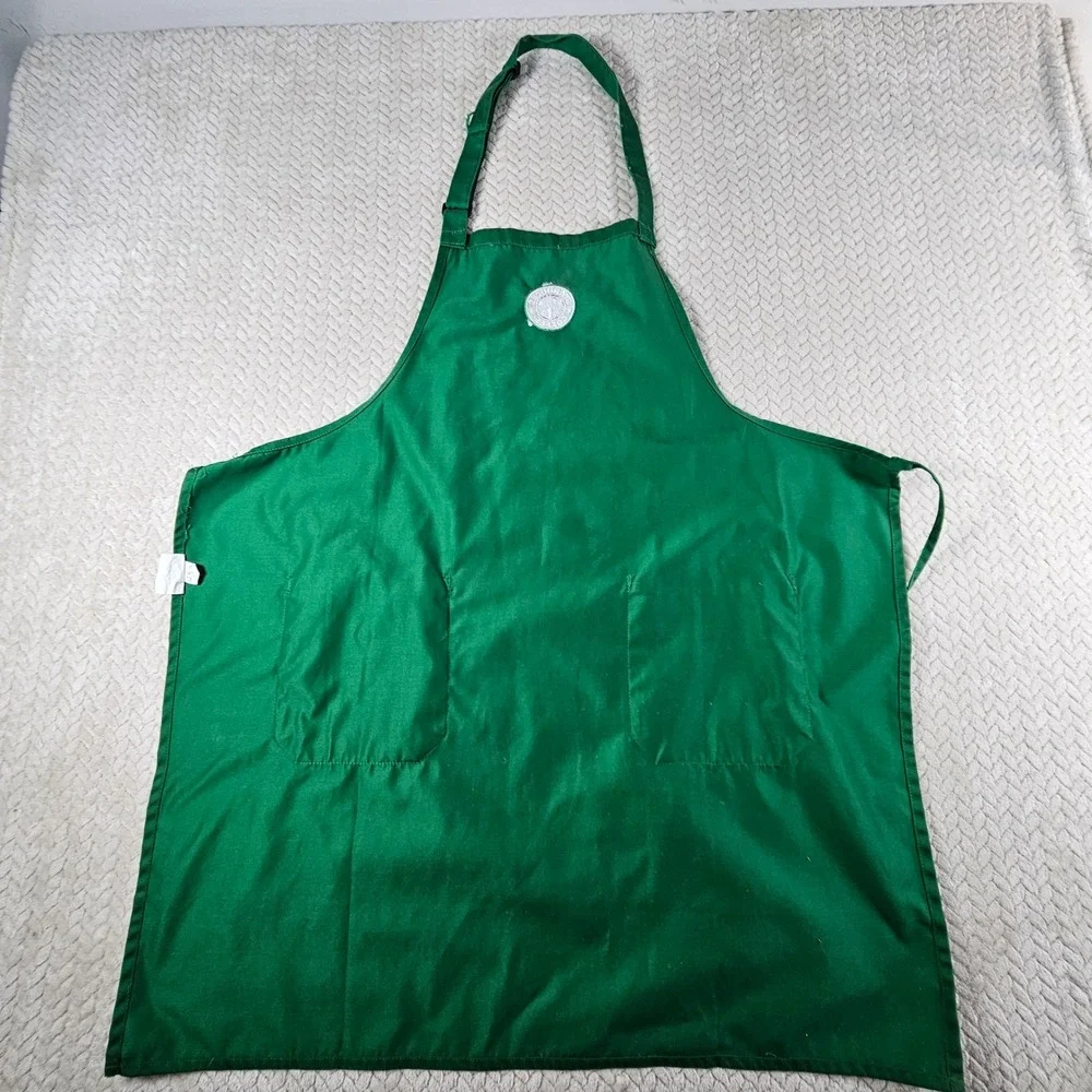 Starbucks Coffee Barista Green Apron Embroidered Logo Pockets 191321 Mens Womens